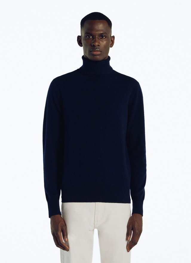 Men's sweater navy blue wool and cashmere Fursac - A2KROU-TA28-30