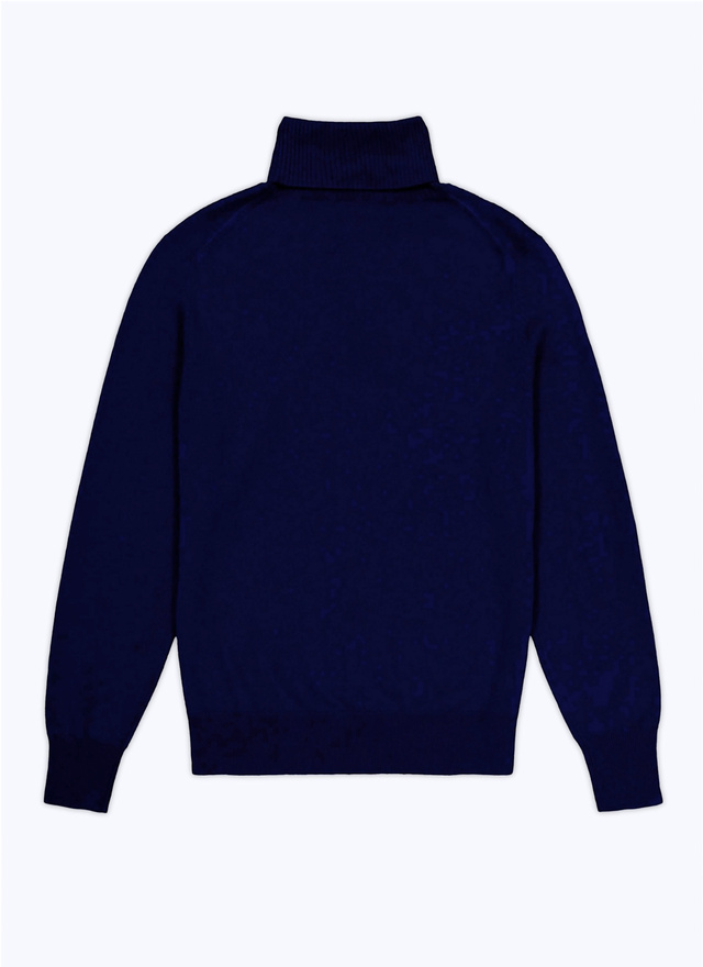 Men's blue, navy blue wool and cashmere sweater Fursac - A2KROU-TA28-30