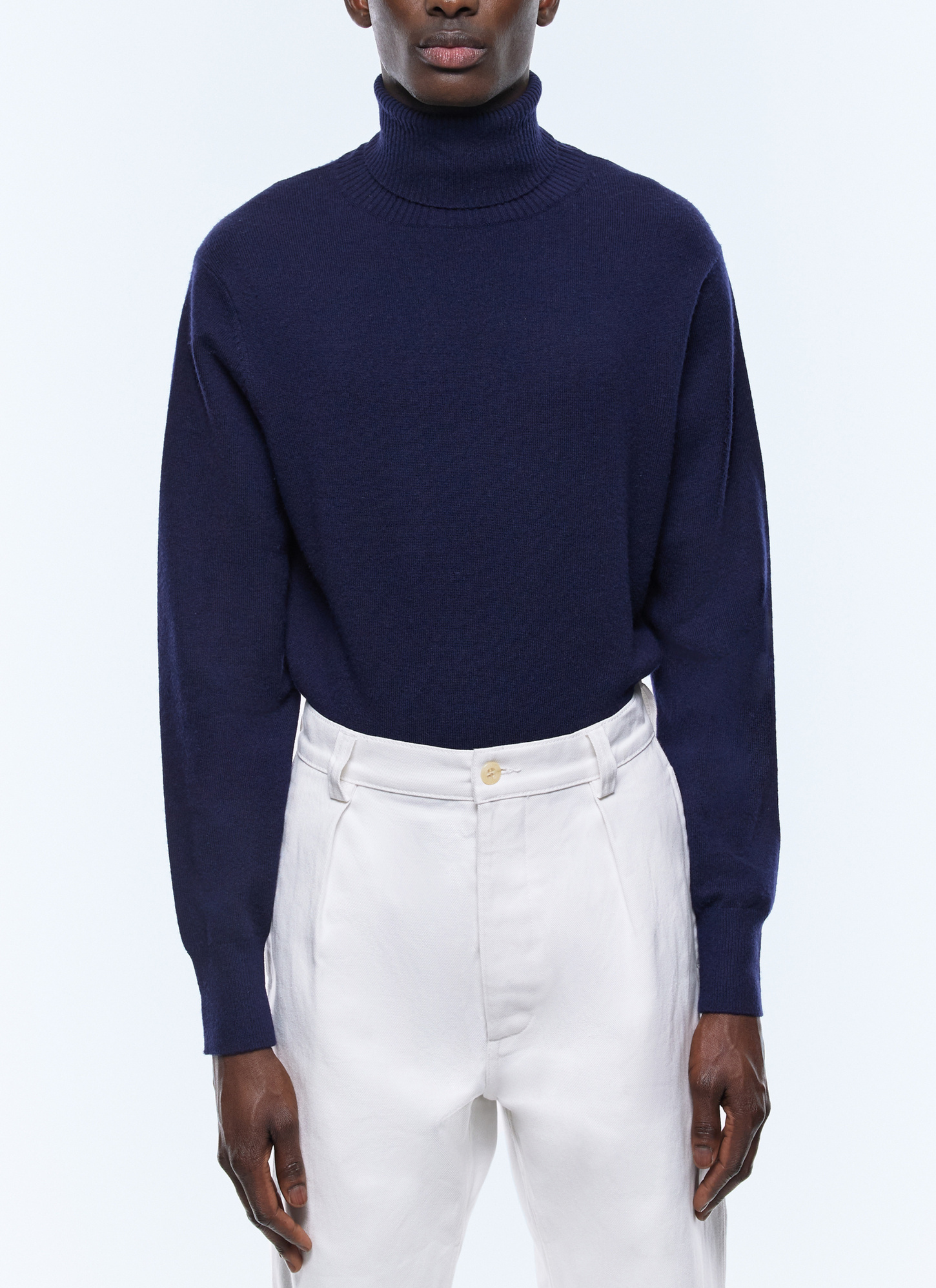 Men's sweater navy blue wool and cashmere Fursac - A2KROU-TA28-30