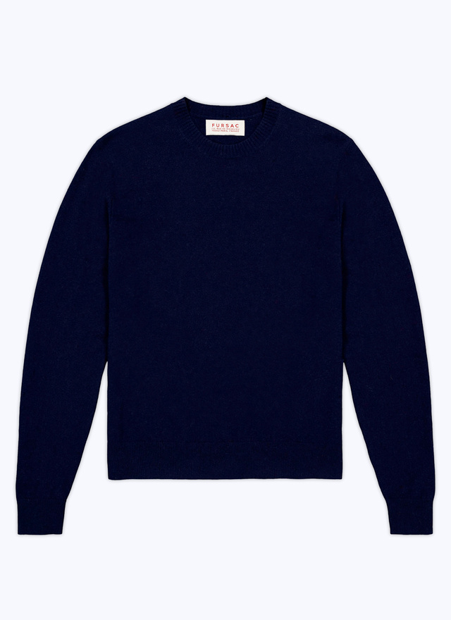 Men's blue, navy blue wool and cashmere sweater Fursac - A2TOUR-TA28-30