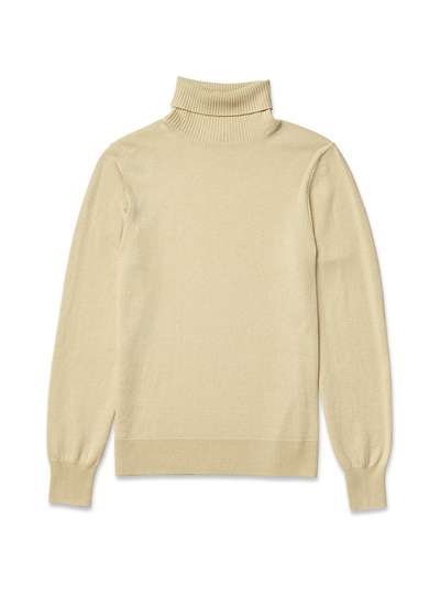 Men's sweater pale yellow wool and cashmere Fursac - 18HA2KROU-KA01/53