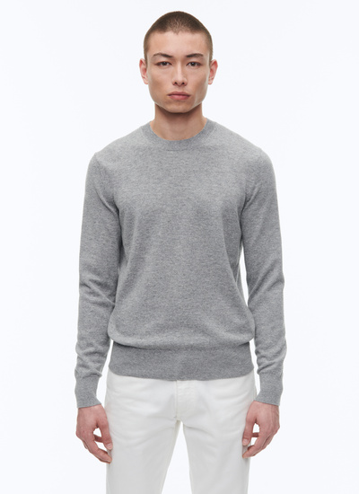 Men's sweater pearl grey wool and cashmere Fursac - A2TOUR-TA28-26