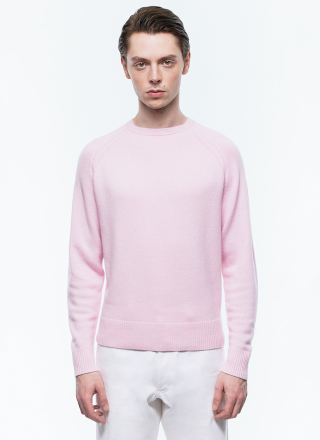 Men's sweater pink wool and cashmere Fursac - A2TSHE-TA35-F002