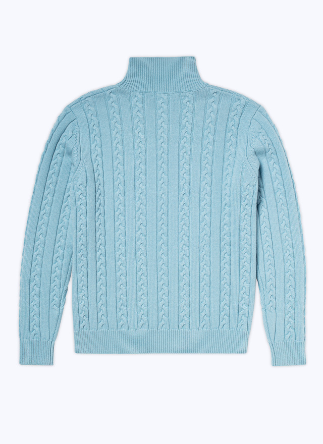 Men's blue, navy blue wool and cashmere sweater Fursac - A2CADE-CA10-D006