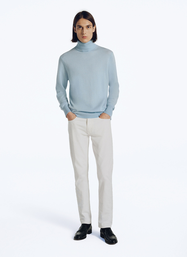 Men's sky blue sweater Fursac - A2KROU-TA28-38