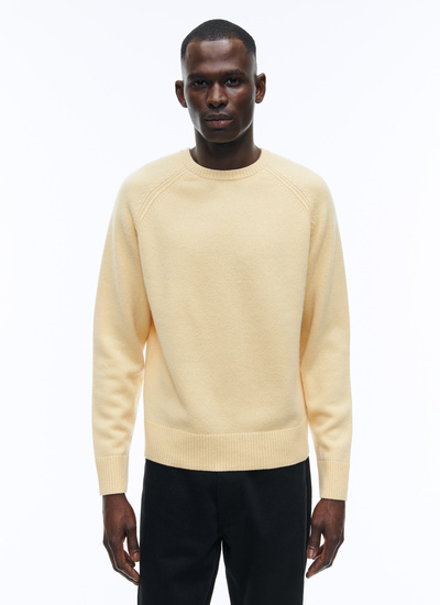 Men's sweater yellow wool and cashmere Fursac - 22HA2TSHE-TA35/53