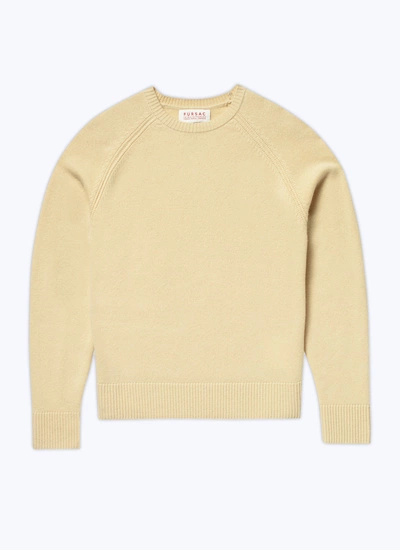 Men's yellow wool and cashmere sweater Fursac - A2TSHE-TA35-53