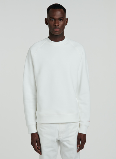 Sweatshirt homme blanc jersey de coton Fursac - 22EJ2VARA-VJ07/02