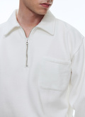 Sweatshirt blanc en jersey de coton - 23EJ2BETO-BJ21/01