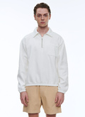 Sweatshirt blanc en jersey de coton - J2BETO-BJ21-01