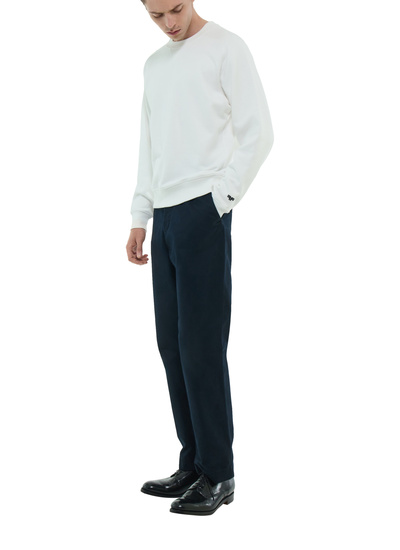 Sweatshirt blanc homme jersey de coton biologique Fursac - J2FEAT-FJ01-A001