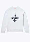 Sweatshirt Tour Eiffel en velours blanc - 23EJ2BRAN-BJ01/01