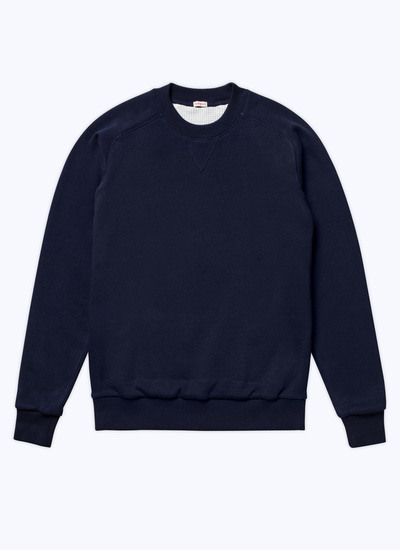 Sweatshirt bleu homme jersey de coton Fursac - J2CWET-CJ13-D030