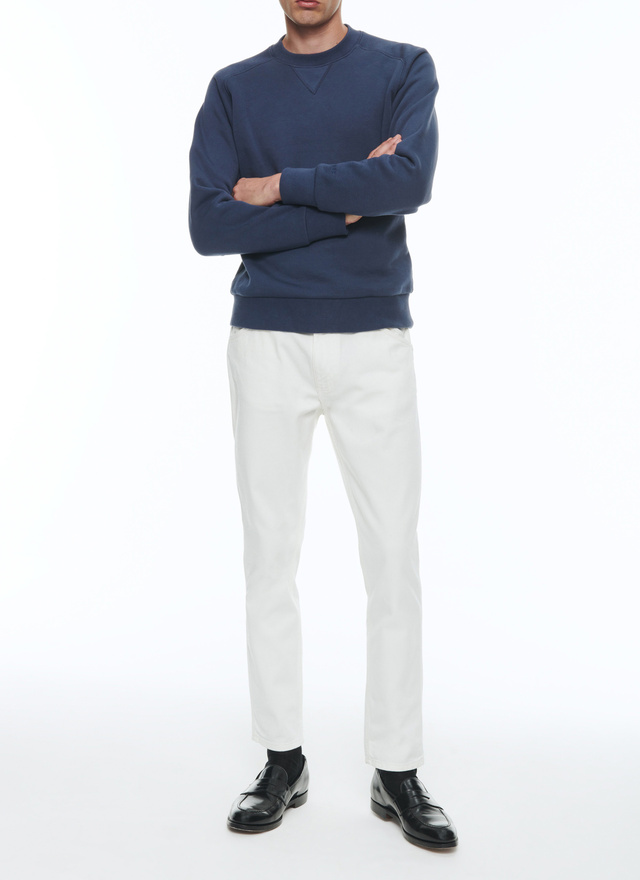 Sweatshirt bleu marine homme Fursac - J2CWET-CJ13-D030