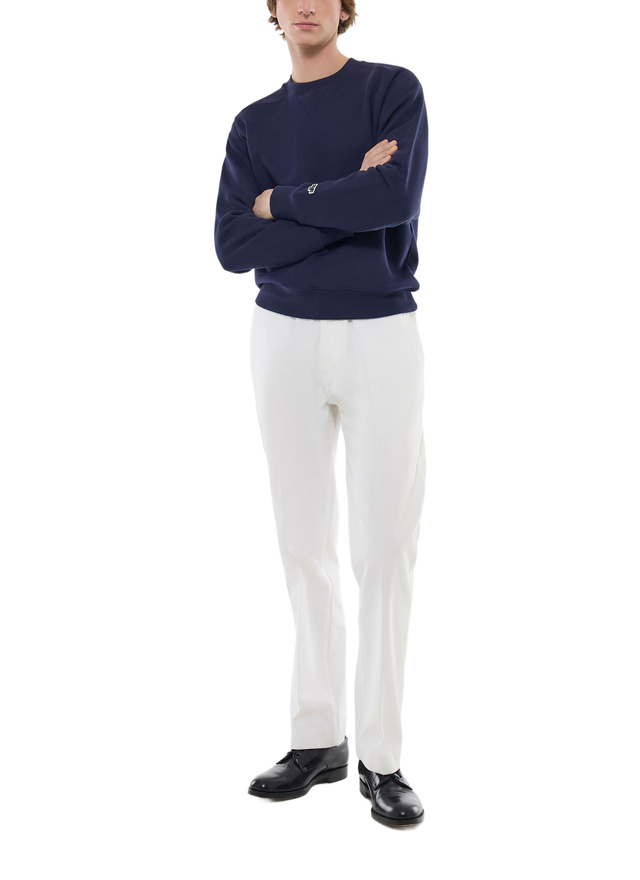 Sweatshirt bleu homme jersey de coton biologique Fursac - J2FEAT-FJ01-D030
