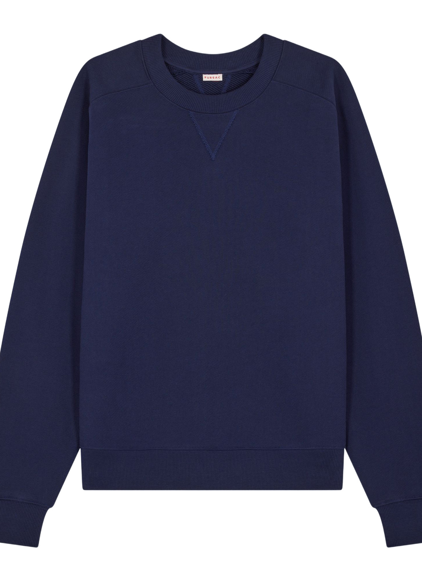 Sweatshirt bleu marine homme jersey de coton biologique Fursac - J2FEAT-FJ01-D030