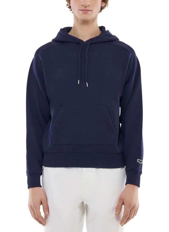 Sweatshirt homme bleu marine jersey de coton biologique Fursac - J2FOOD-FJ01-D030