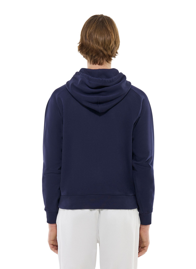 Sweatshirt homme bleu marine jersey de coton biologique Fursac - J2FOOD-FJ01-D030