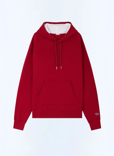 Sweatshirt rouge homme jersey de coton biologique Fursac - J2FOOD-FJ01-C014