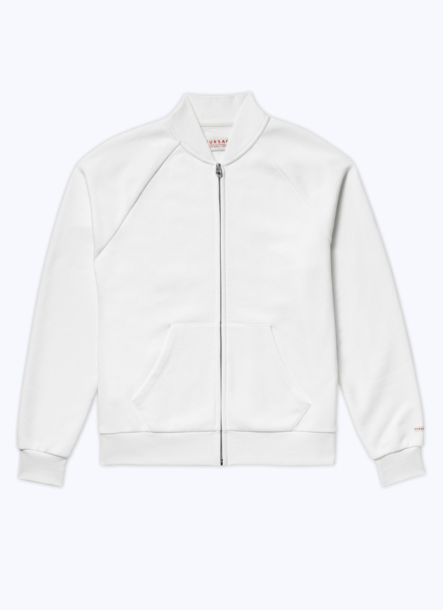 Sweatshirt blanc homme jersey de coton Fursac - 22HJ2ATED-AJ01/02