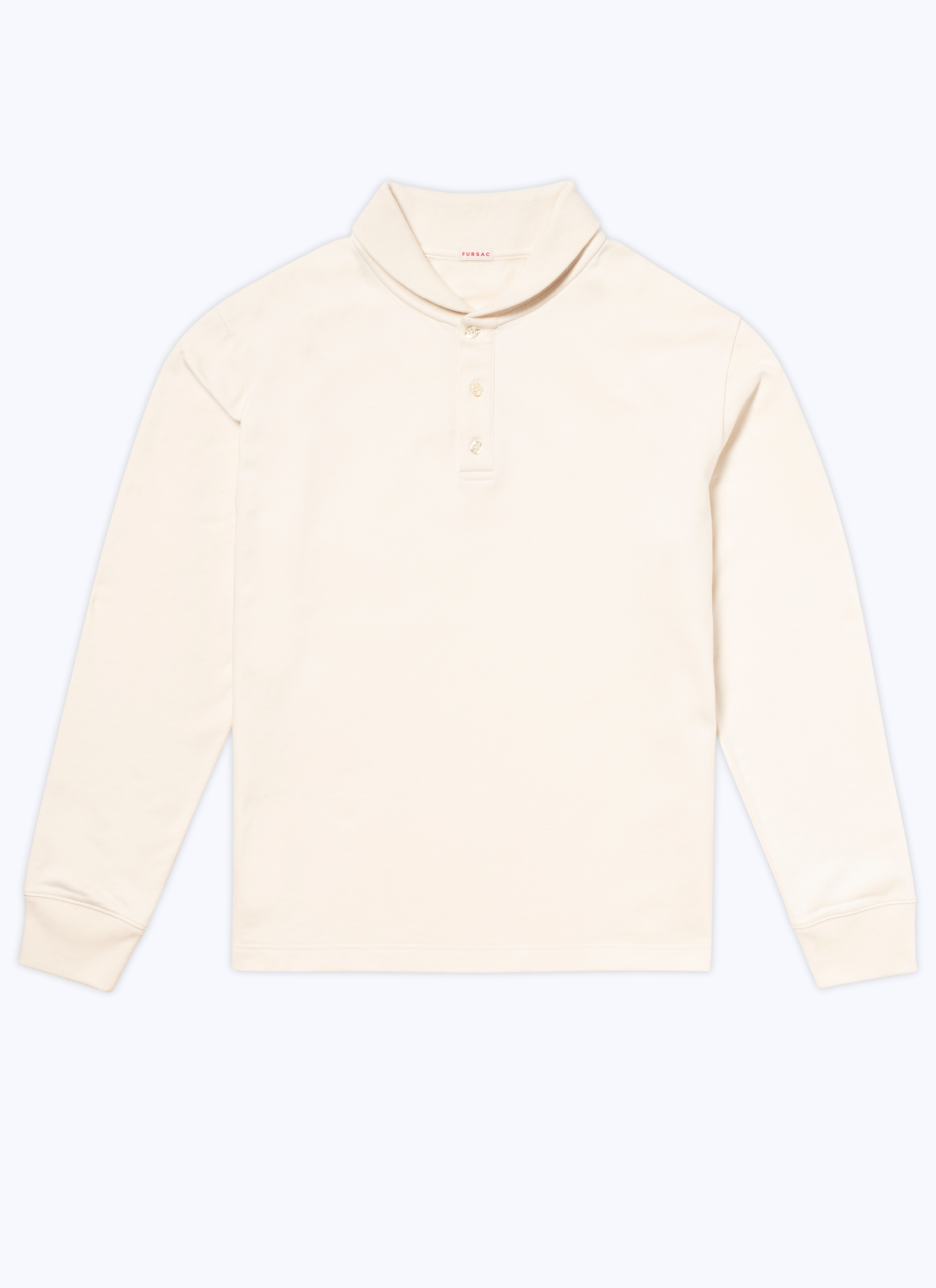 FURSAC - Sweat à col châle en jersey de coton - Homme - Taille M - Blanc