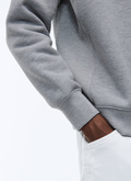 Sweatshirt gris en jersey de coton - 22HJ2ACOL-AJ02/29