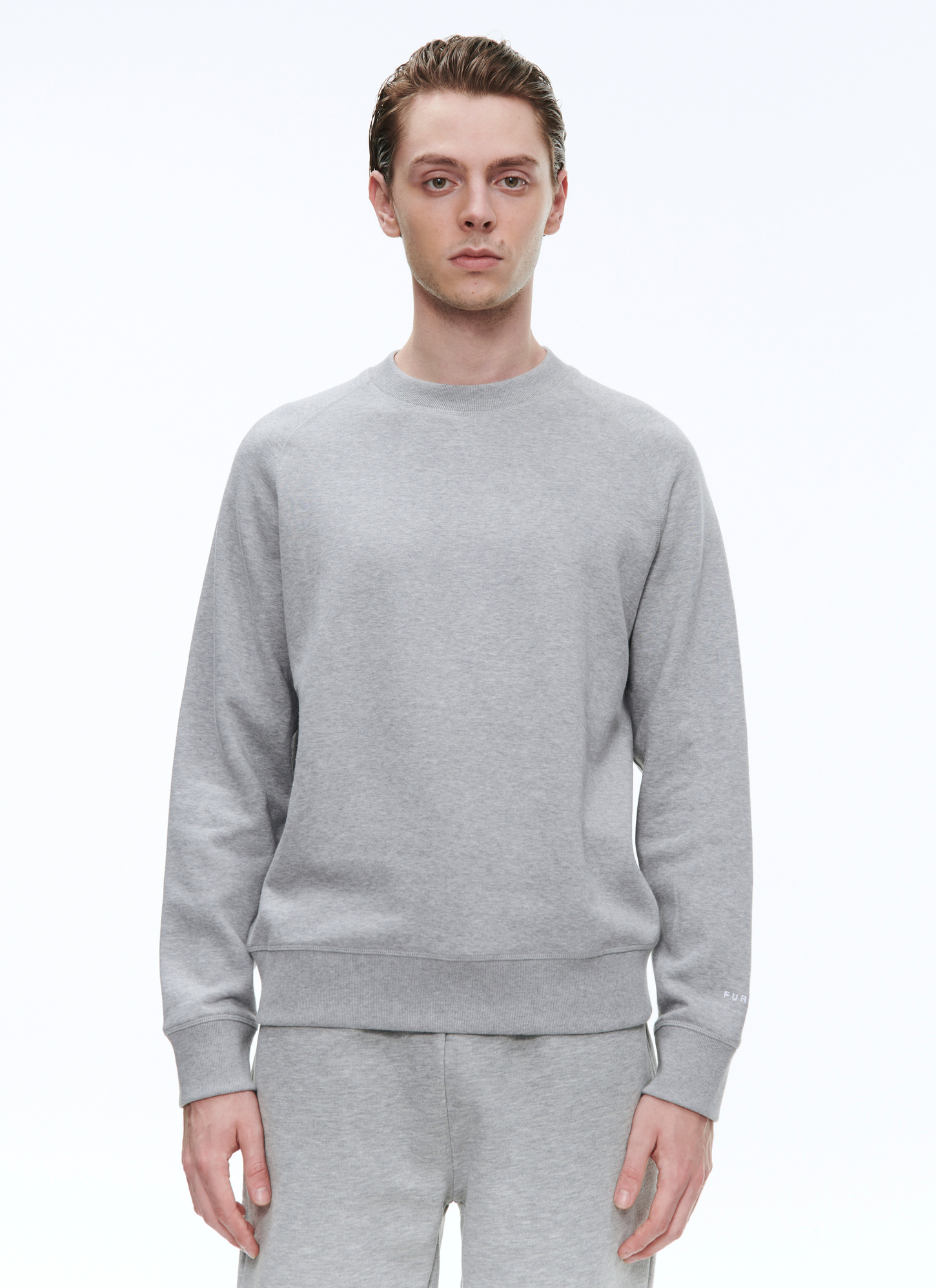 Sweatshirt homme gris jersey de coton Fursac - J2BARA-BJ03-29