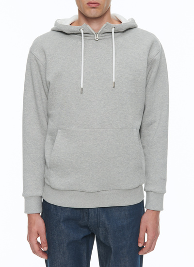 Sweatshirt homme gris jersey de coton Fursac - J2COOD-CJ13-B018