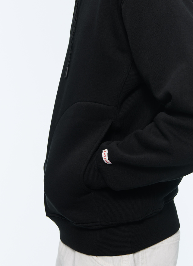 Sweatshirt noir homme jersey de coton Fursac - 22HJ2ADRI-AJ01/20