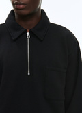 Sweatshirt noir en jersey de coton - 23EJ2BETO-BJ21/20