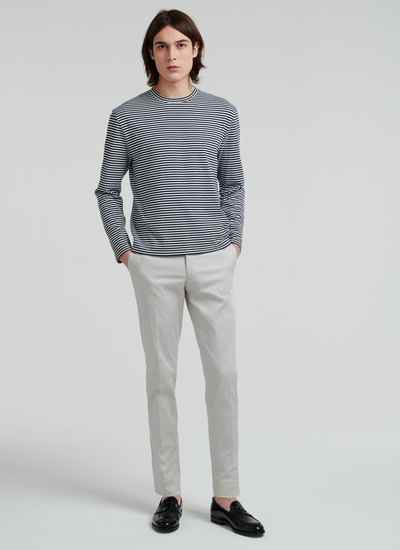 Sweatshirt homme noir et blanc jersey de coton Fursac - 22EJ2VLUP-VJ02/20