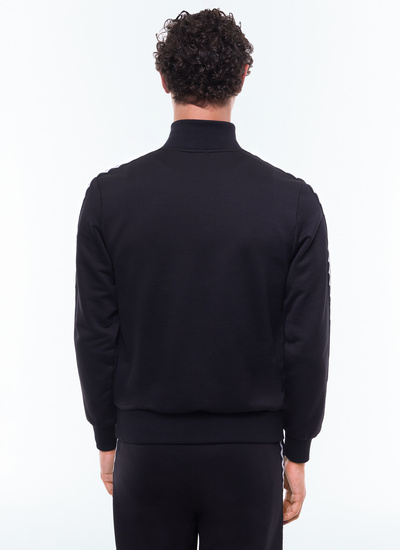 Sweatshirt noir homme jersey de coton mélangé Fursac - J2COUR-CJ14-B020