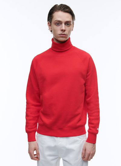 Sweatshirt homme rouge jersey de coton Fursac - 22HJ2AROU-AJ01/79