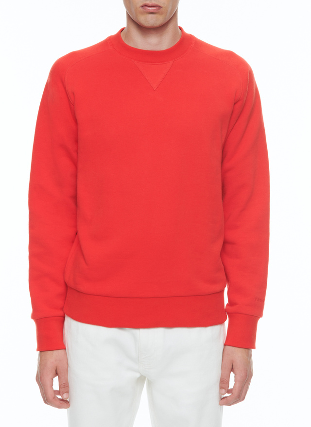 Sweatshirt homme rouge jersey de coton Fursac - J2CWET-CJ13-C003