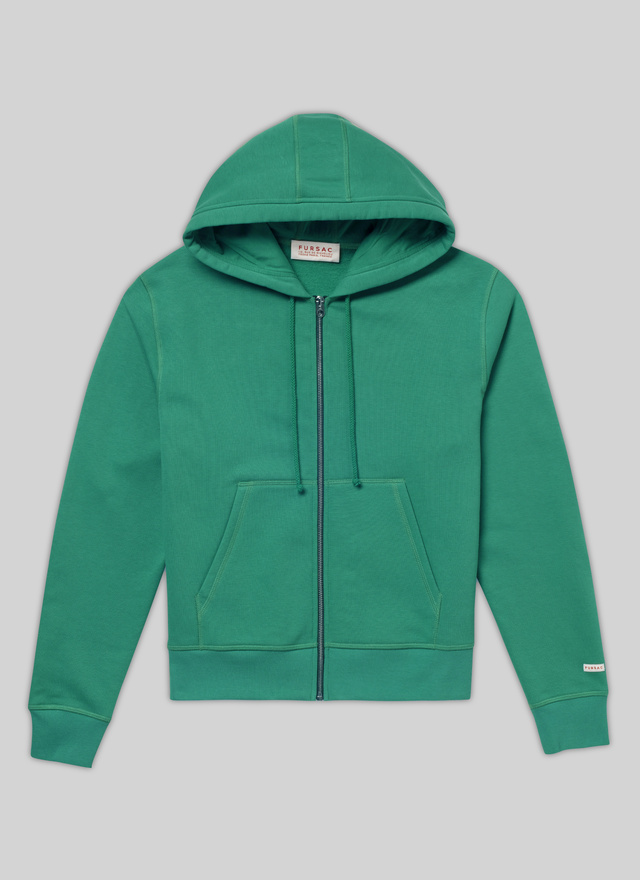 Sweatshirt vert homme jersey de coton Fursac - 22EJ2VIPS-VJ07/40