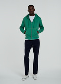 Sweat à capuche vert en jersey de coton - 22EJ2VIPS-VJ07/40