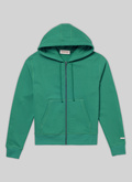 Sweat à capuche vert en jersey de coton - 22EJ2VIPS-VJ07/40