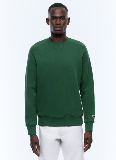 Sweatshirt homme vert jersey de coton biologique Fursac - J2EWET-EJ01-H009