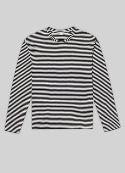 Men's black and white - striped sweatshirt Fursac - J2VLUP-VJ02-20