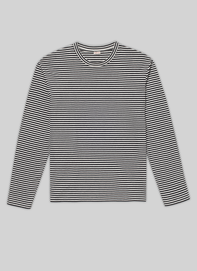 Men's black and white - striped sweatshirt Fursac - J2VLUP-VJ02-20