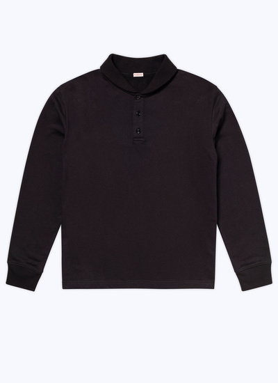 Men's black cotton jersey sweatshirt Fursac - J2COPA-CJ11-B020