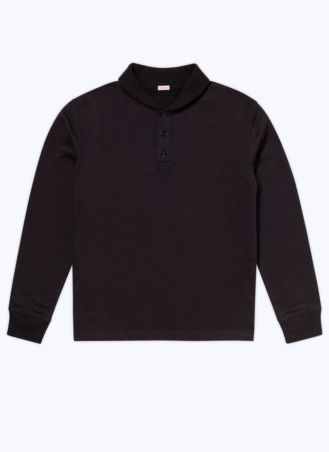 Men's black cotton jersey sweatshirt Fursac - J2COPA-CJ11-B020