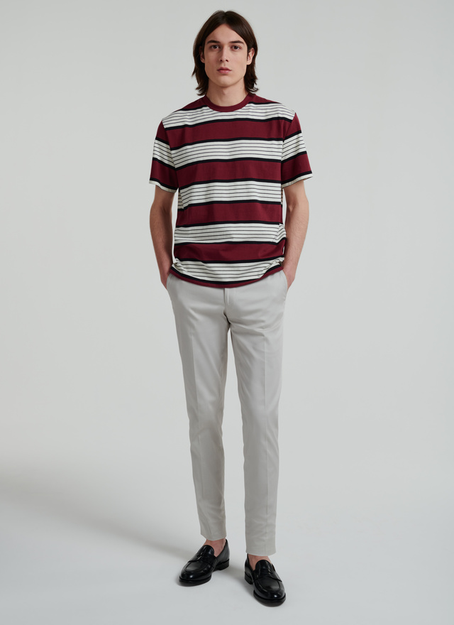 Burgundy and white stripes sweatshirts 