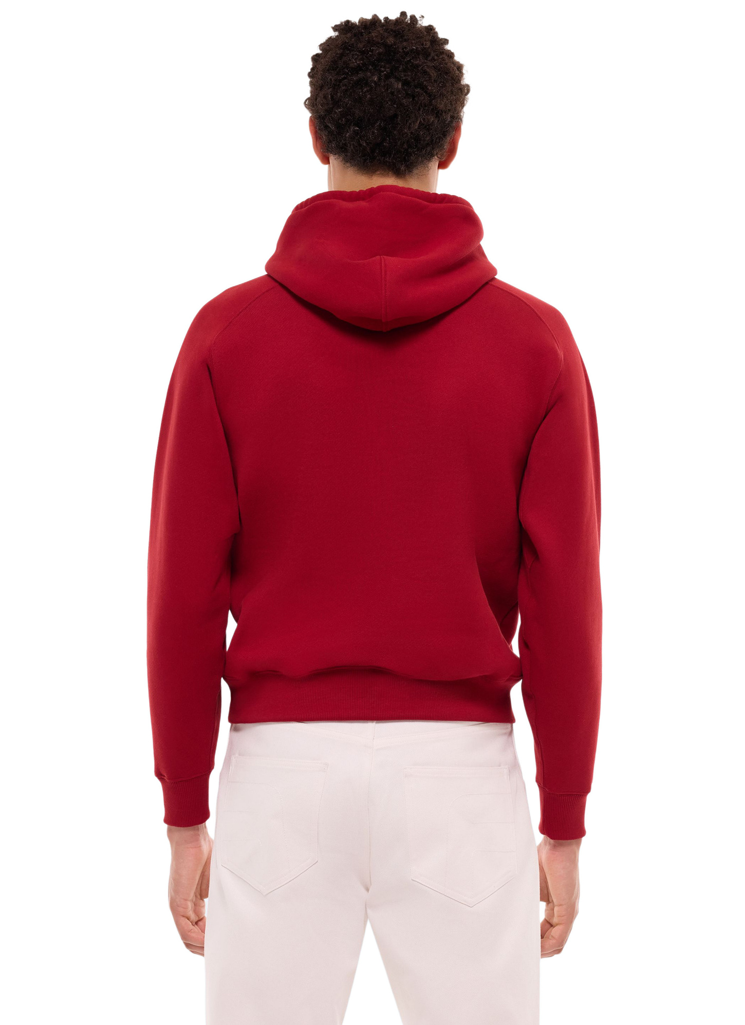 Fursac men's sweatshirt - Burgundy cotton jersey hoodie J2FOOD-FJ01-C014
