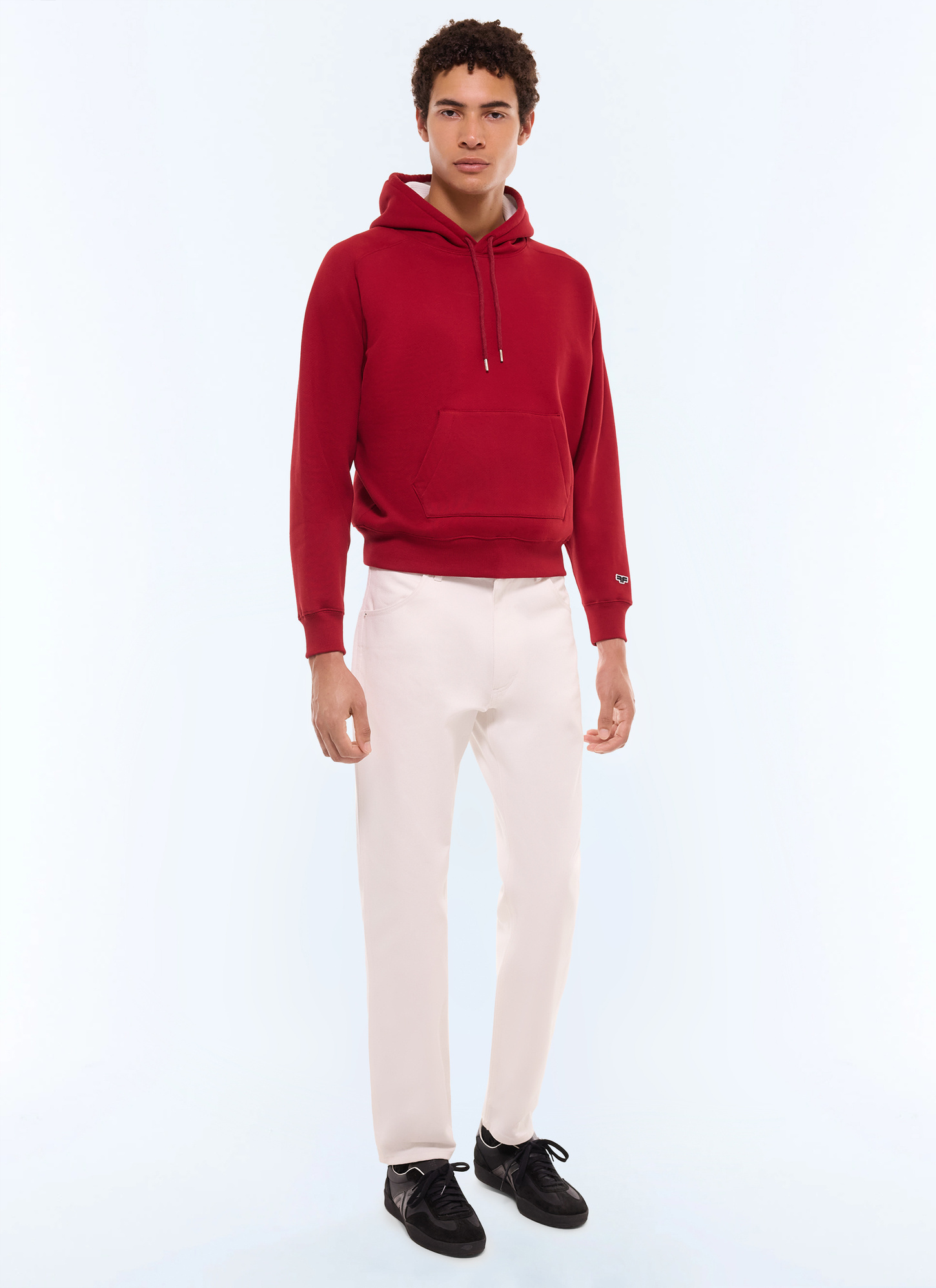 Men's burgundy sweatshirt Fursac - J2FOOD-FJ01-C014