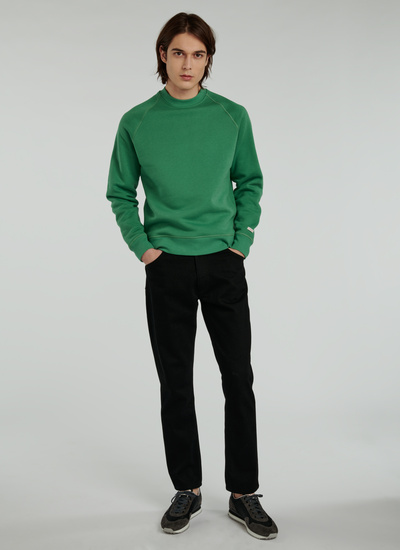 Men's sweatshirt green cotton jersey Fursac - 22EJ2VARA-VJ07/40