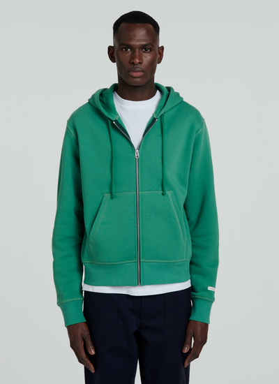 Men's sweatshirt green cotton jersey Fursac - 22EJ2VIPS-VJ07/40