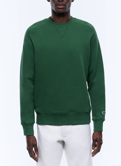 Men's sweatshirt green organic cotton jersey Fursac - J2EWET-EJ01-H009