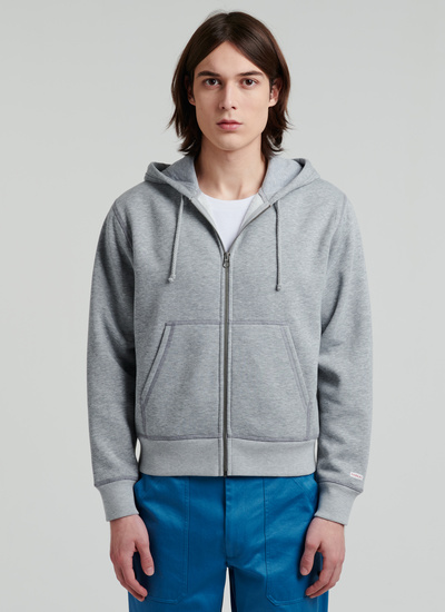 Men's sweatshirt grey cotton jersey Fursac - 22EJ2VIPS-VJ07/27