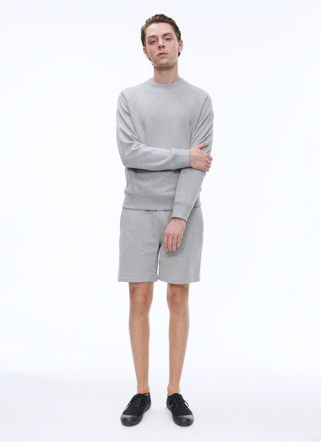 Men's grey sweatshirt Fursac - J2BARA-BJ03-29